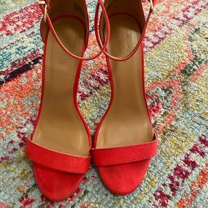 Red strappy heel